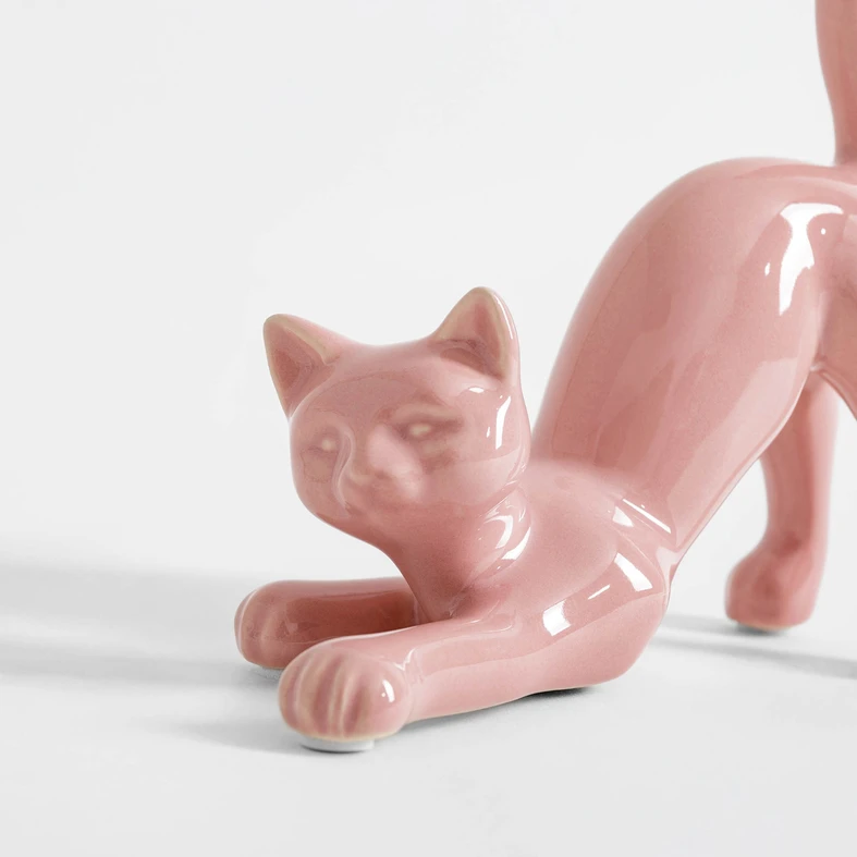 Dekorativní figurka KOČKA růžová