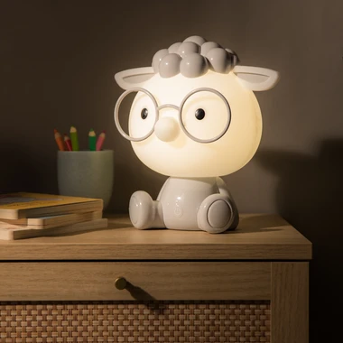 Noční lampička LED šedá OVCE