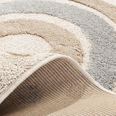 Světle krémový koberec s duhou CLUDI 160x230 cm