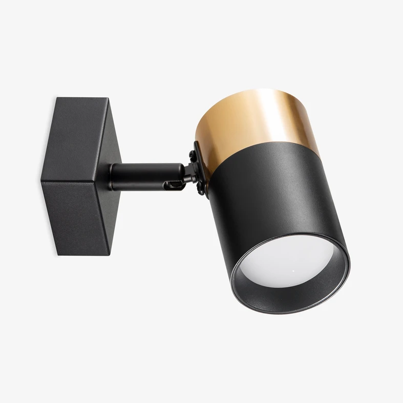 Kinkiet reflektor podwieszany czarno-złoty FORI Nástěnné bodové svítidlo černo-zlaté FORI