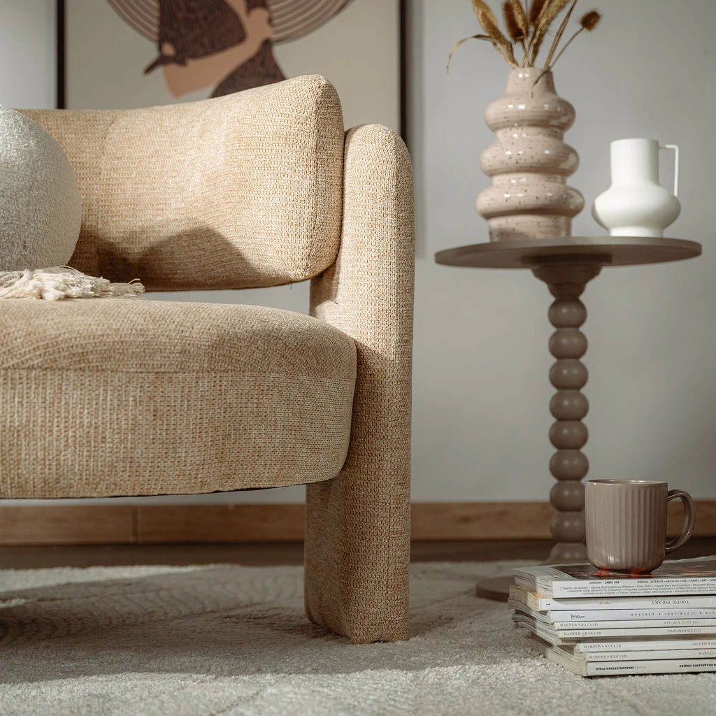 Čalouněné křeslo béžové MAFELE