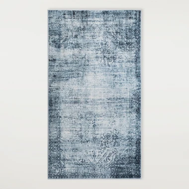 Modrý koberec do předsíně SALVA 80x150 cm