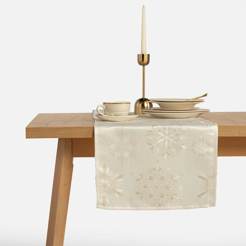 Běhoun na stůl krémový GLORIA 40x120 cm