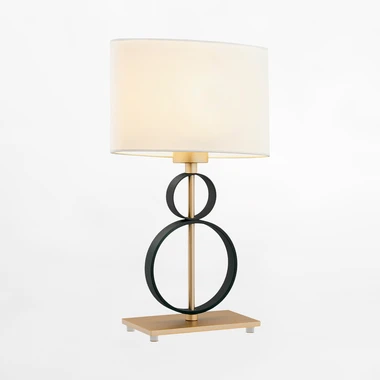 Černo-zlatá stolní lampa se stínidlem PERSEO
