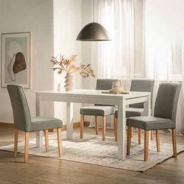 Rozkládací stůl bílý mat KELIN 138-178 cm