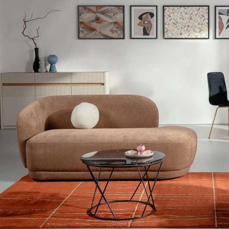 Moderní měděno-zlatý koberec CANNES 160x230 cm