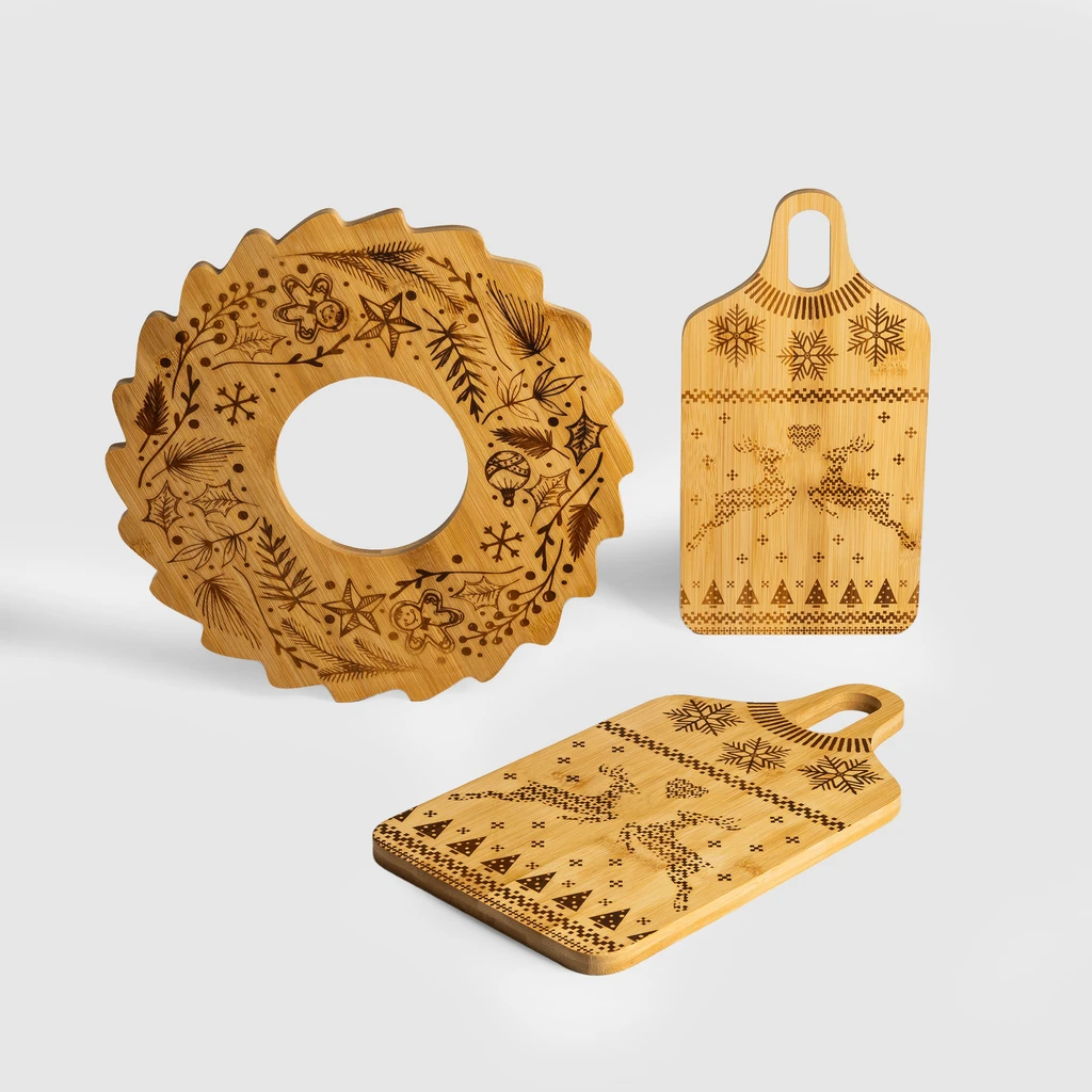 Bambusový podnos na servírování 30 cm