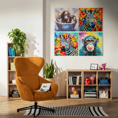 Obraz na plátně ZEBRA I 60x60 cm