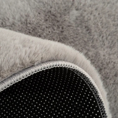 Stříbrný moderní koberec RABBIT, 80x150 cm