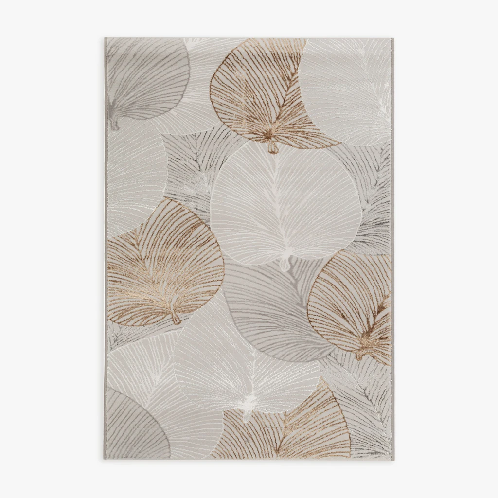 Moderní koberec s listy, 120x170 cm