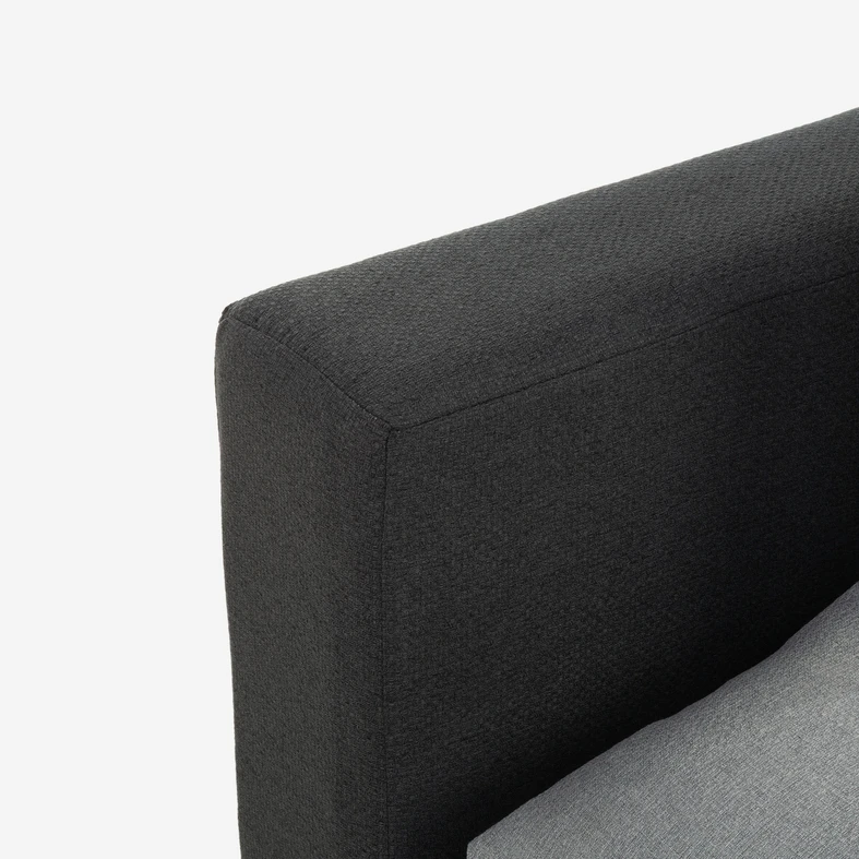 Třímístná rozkládací pohovka BORGO černo-šedá