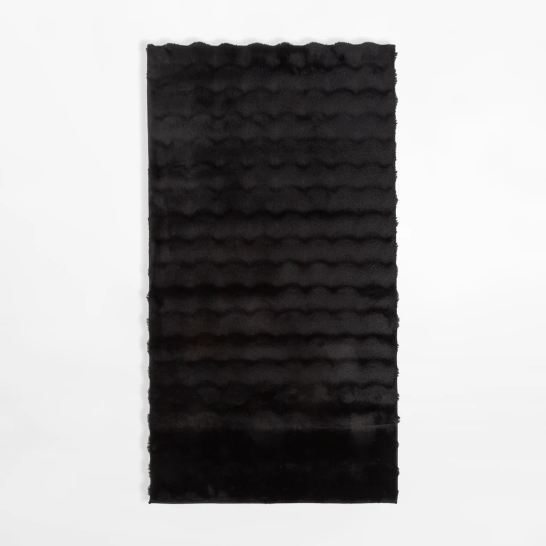 Černý moderní koberec MODESTO 80x150 cm