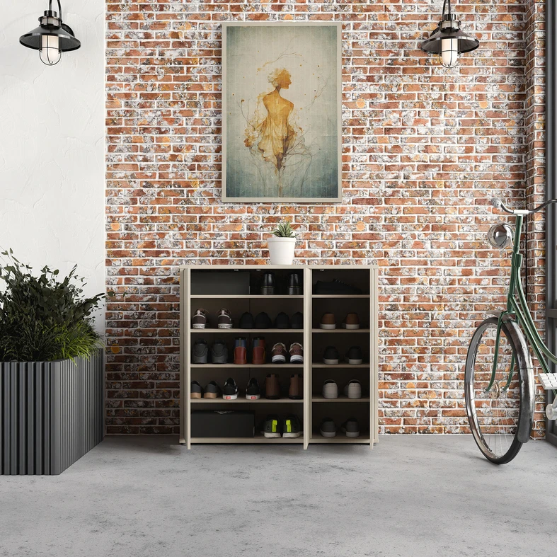 Nízký třídveřový botník ALICE SPRINGS pískový