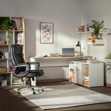 Rohový psací stůl s komodou CONTRA COSTA