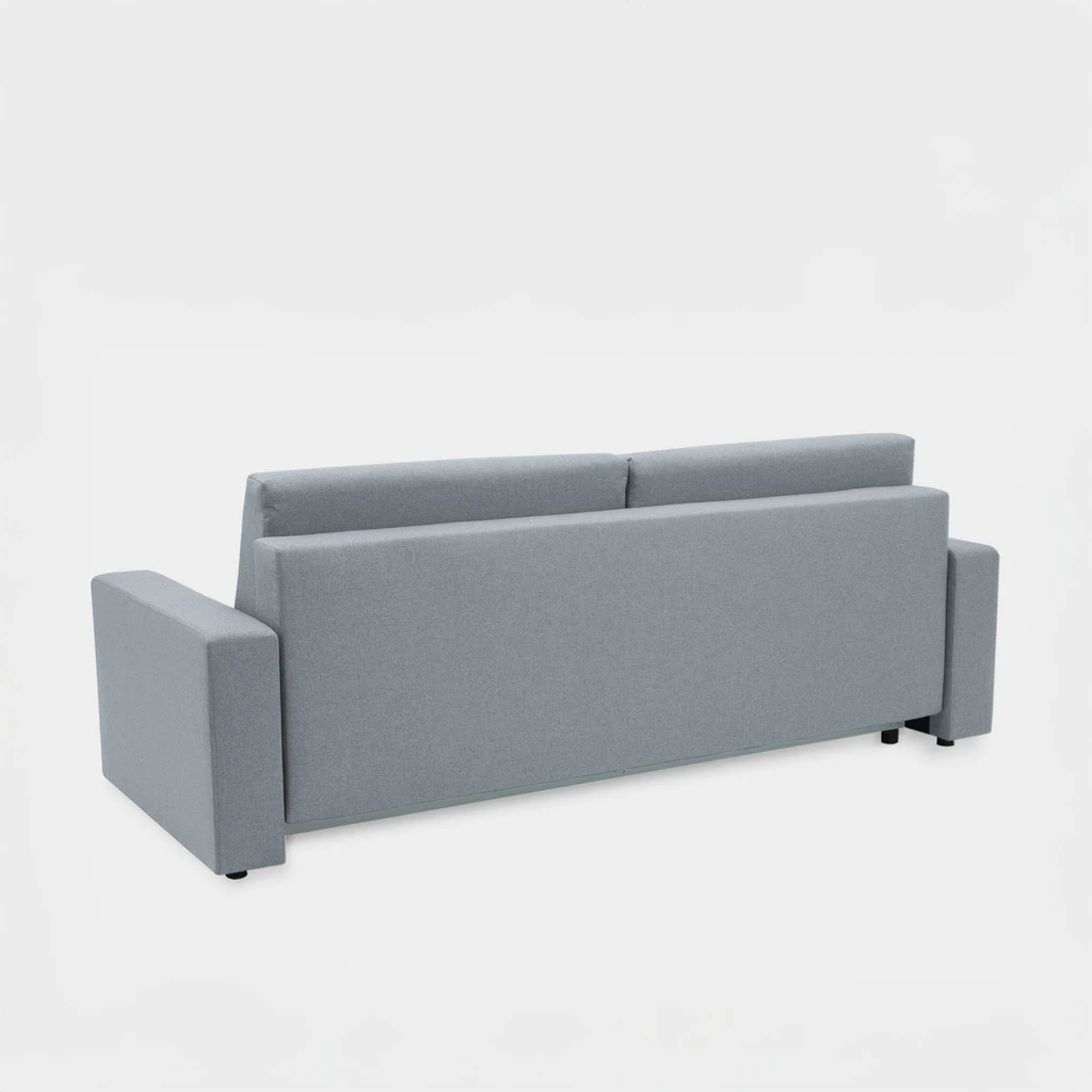 Sofa rozkładana z pikowaniem szara LILA