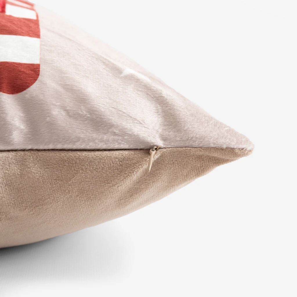 Vánoční polštářek s poštovní schránkou světlosivý CALIN 45x45 cm