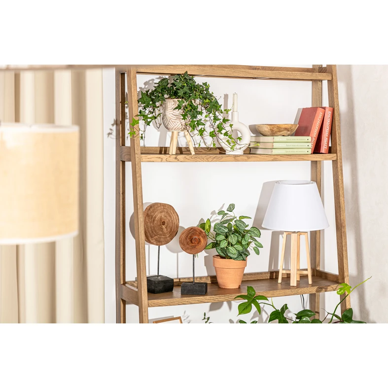 Bílá stolní lampa na trojnožce stínidlo 31 cm