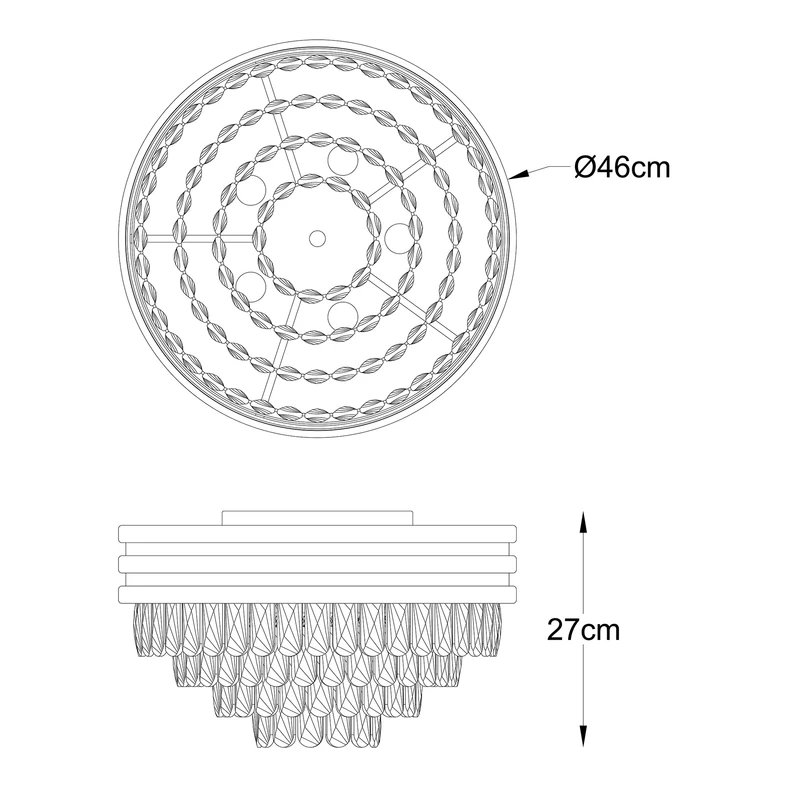 Stropní svítidlo NAICA C0525-05A-V6B5