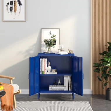 Ultramarínová nízká skříň SOLANS