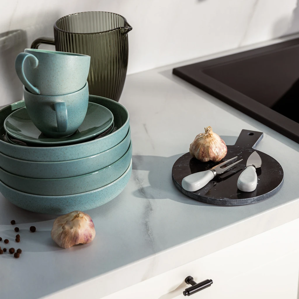 Šálek GRANITE MINT BLUE porcelán Bogucice 300 ml