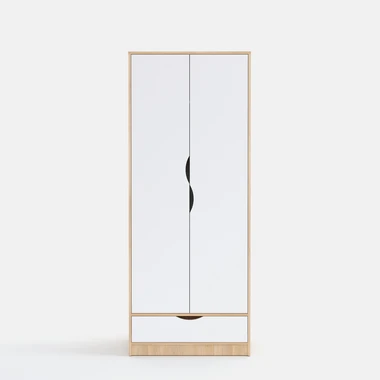 Dvoudveřová skříň SANDI 200 cm dub/bílá
