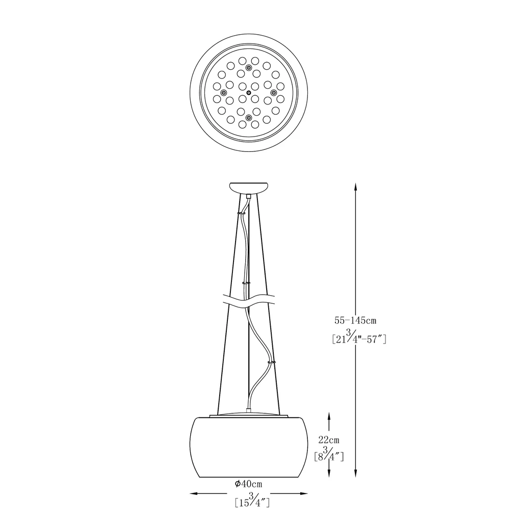 Závěsné svítidlo CRYSTAL 5 40cm