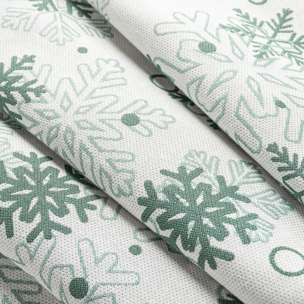 Běhoun se sněhovými vločkami bílý VINTRO 40x120 cm