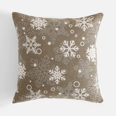Povlak na polštář s vločkami šedý VINTRO 45x45 cm