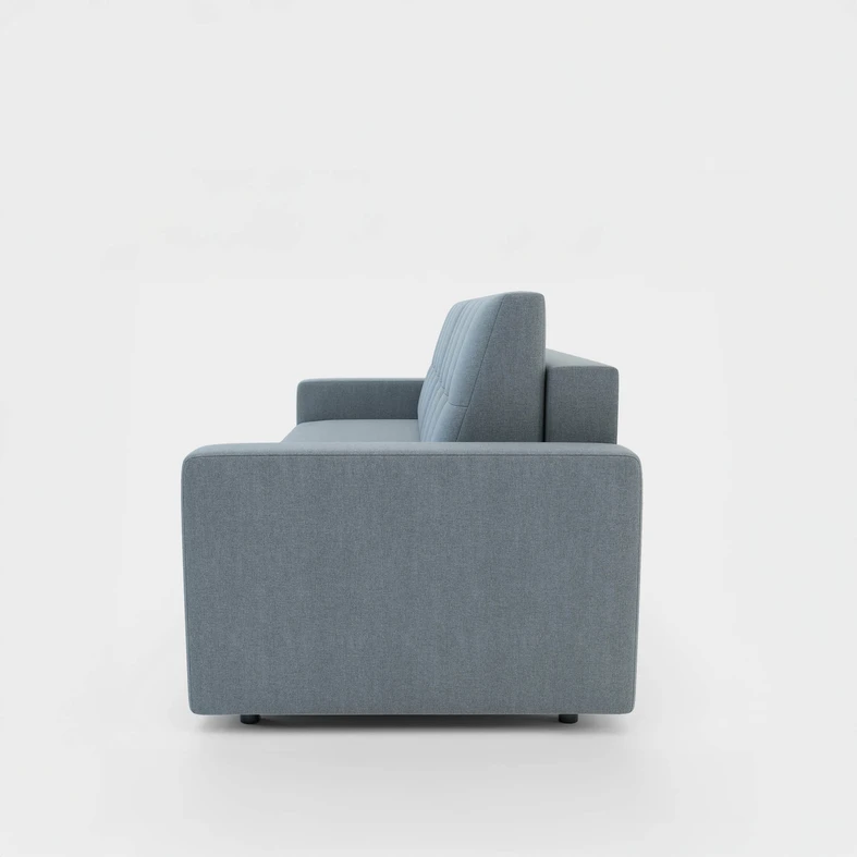 Sofa rozkładana z pikowaniem szara LILA