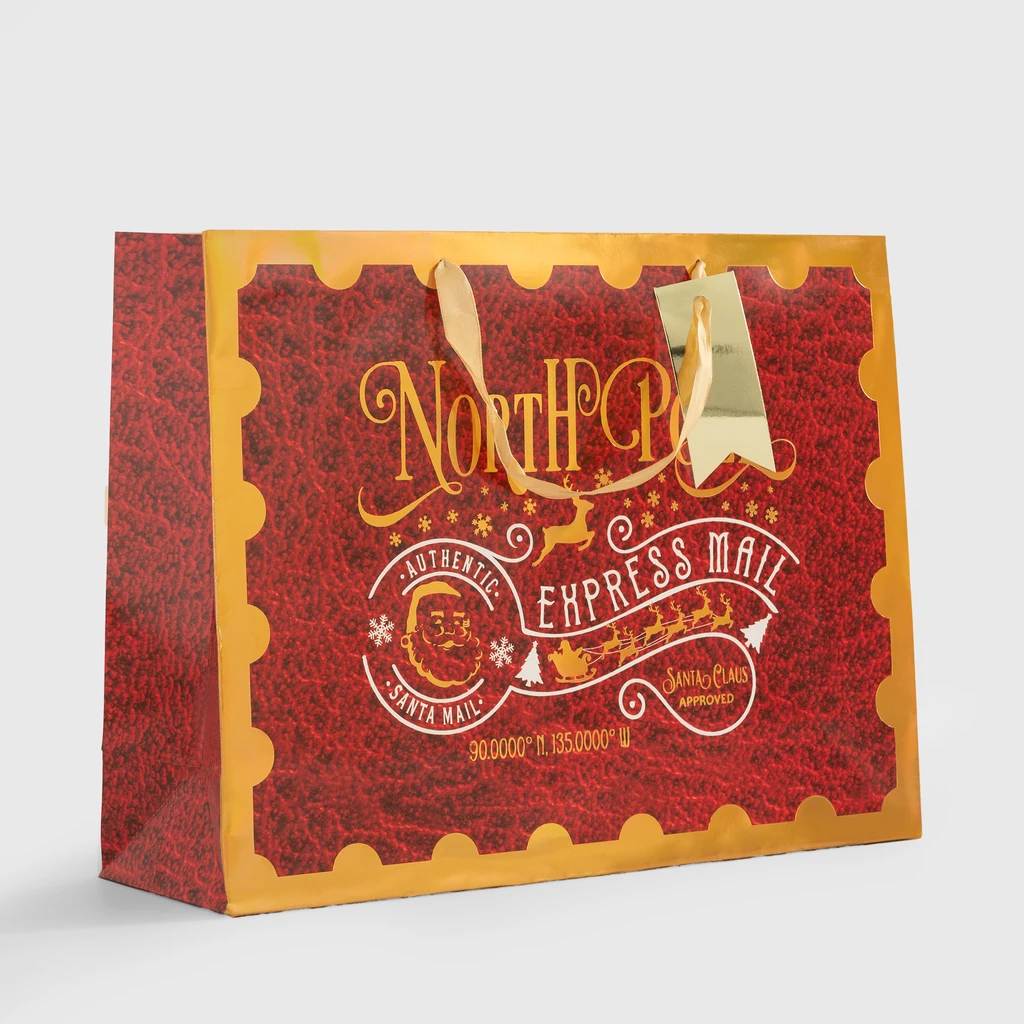 Dárková taška Vánoční expres 30 cm MIX