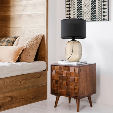 Černá stolní lampa MELODY