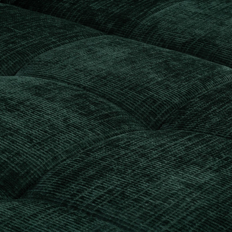 Rohová sedačka s elektrickým nastavením sedáku SAVINON S lahvově zelená pravá