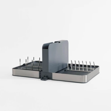 Šedý skládací odkapávač na nádobí 48,3x35x20,2 cm