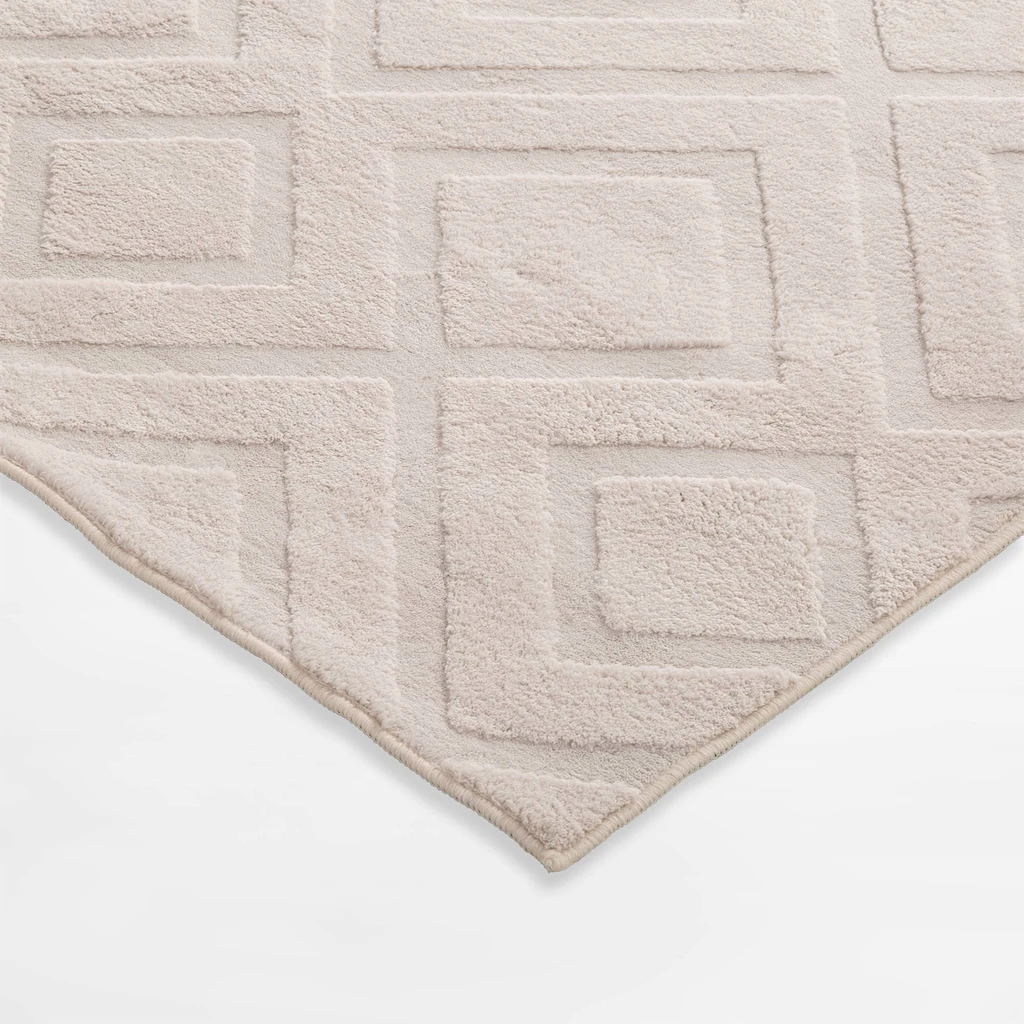 Geometrický koberec MODERNO, krémový, 120x160 cm