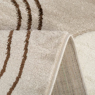 Koberec art déco béžový MILLEY 80x150 cm