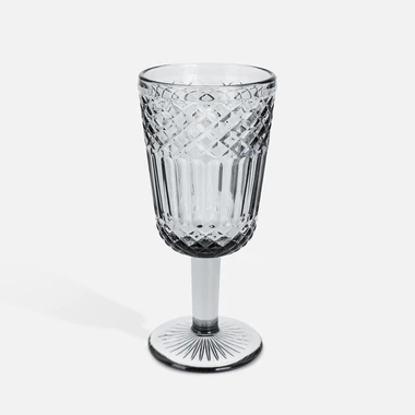 Šedá sklenice na víno 300 ml