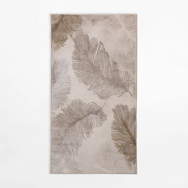 Krémový koberec s pírky SPAZZIO 80x150 cm