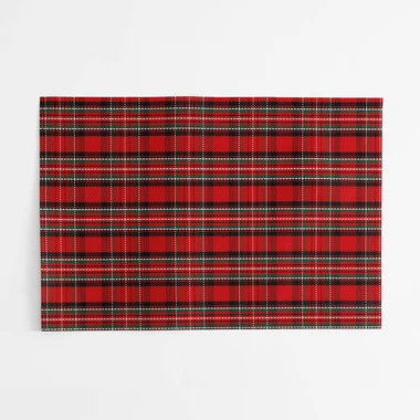 Vánoční ubrus s kostkovaným vzorem 30x45 cm