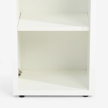 Úzká knihovna DISEGNO WHITE OFFICE bílý lesk