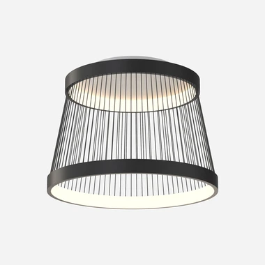 Černé stropní LED svítidlo BALU s dálkovým ovládáním