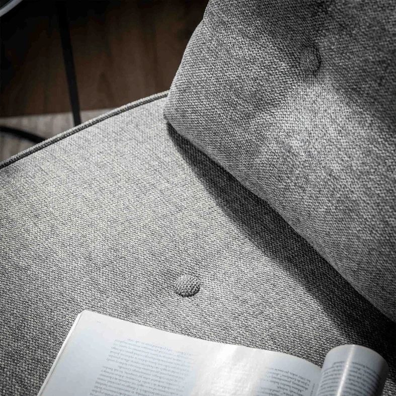 Rozkládací čalouněné křeslo šedé LAVILLA