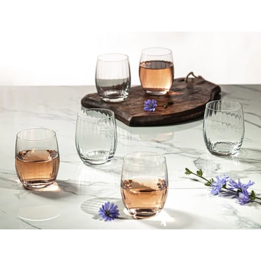 Sada 6 nízkých sklenic WATERFALL 300 ml