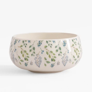 Porcelánová miska se zeleno-modrými květy 660 ml