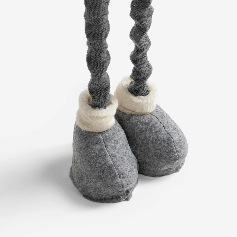 Vánoční dekorativní skřítek šedý 85-125 cm