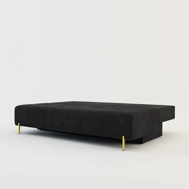 Černá třímístná rozkládací pohovka ALFA