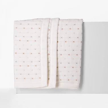 Krémový přehoz na postel VANILLA CROSS 180x200 cm