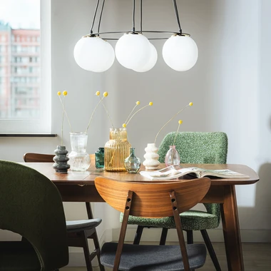 Závěsné svítidlo 6 koulí BALLO VI černo-zlaté