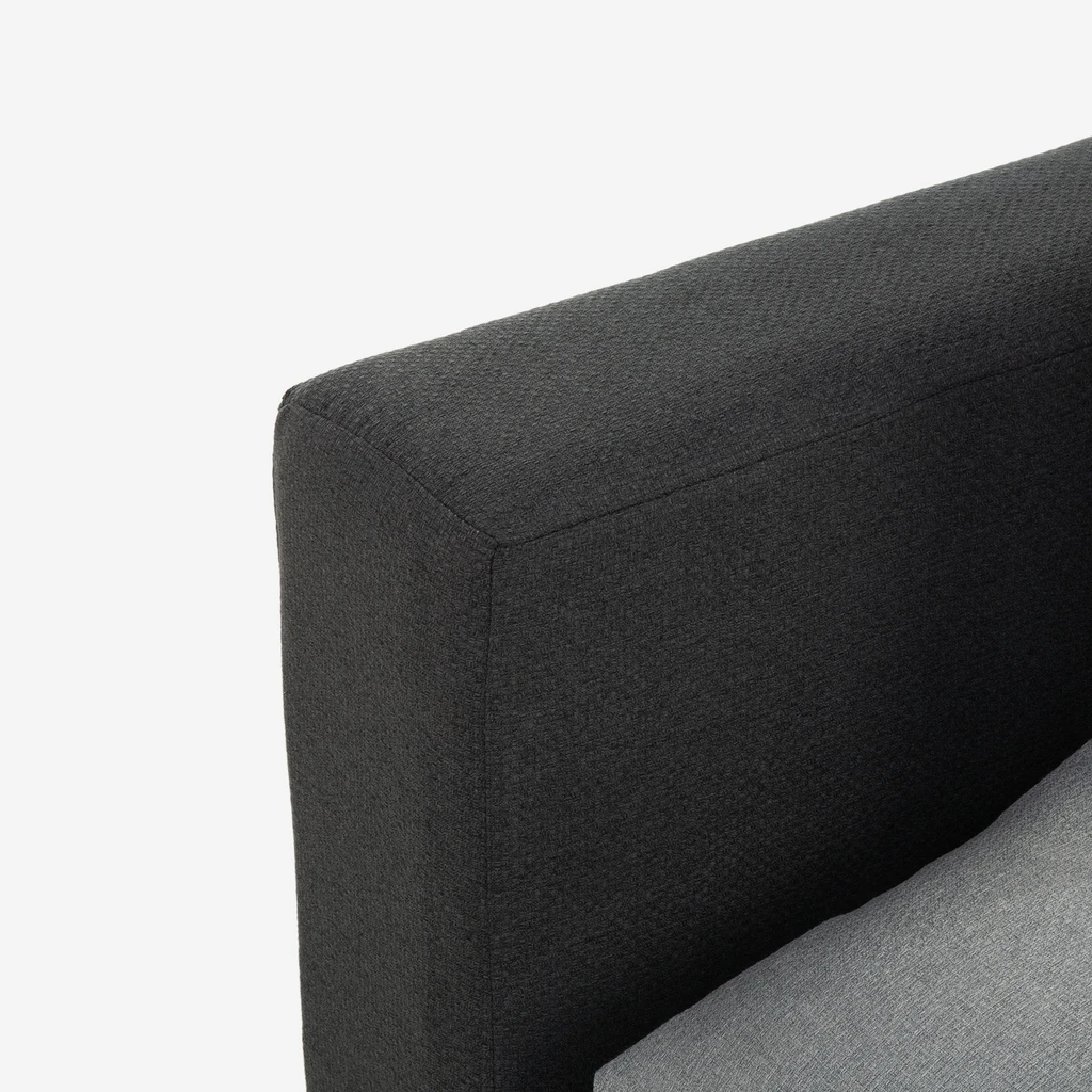 Třímístná rozkládací pohovka BORGO černo-šedá