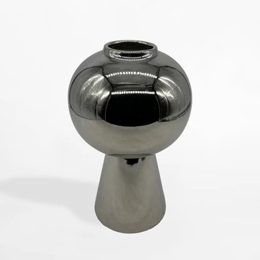 Moderní stříbrná váza 25 cm