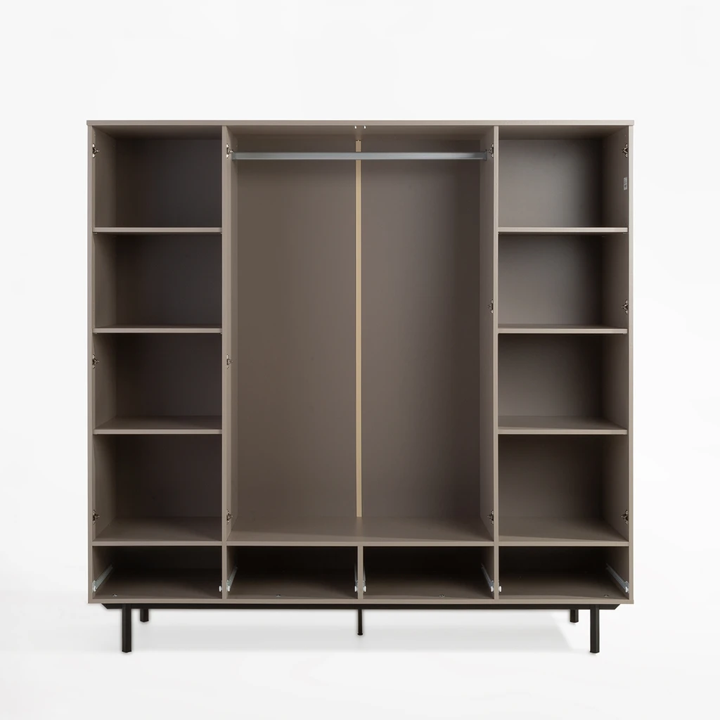 Šatní skříň se zásuvkami cappuccino DAMIEN